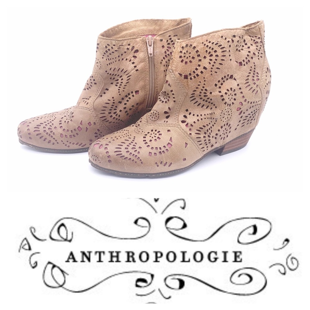 Anthropologie OTBT Vamo Laser Cut Booties (9.5)